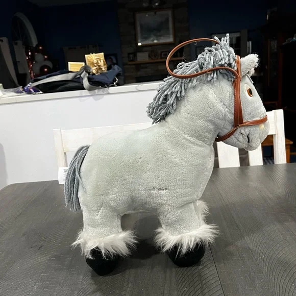 VINTAGE 1984 CABBAGE PATCH KIDS HORSE PONY CPK COLECO STUFFED ANIMAL PLUSH GREY - Picture 2 of 11
